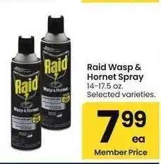 Albertsons Raid Wasp & Hornet Spray - 14-17.5 oz. Selected varieties offer