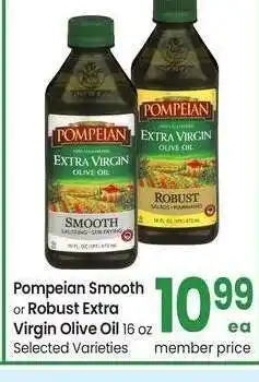 Albertsons Pompeian Smooth or Robust Extra Virgin Olive Oil - 16 oz Selected Varieties offer