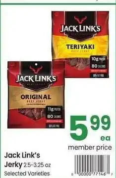 Albertsons Jack Link's Jerky - 2.5-3.25 oz Selected Varieties offer