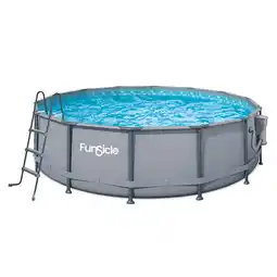 Walmart Funsicle 14ft Round Oasis Above Ground Pool with SkimmerPlus Filter Pump, Age 6 & up offer