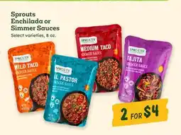 Sprouts Farmers Market Sprouts Enchilada or Simmer Sauces offer