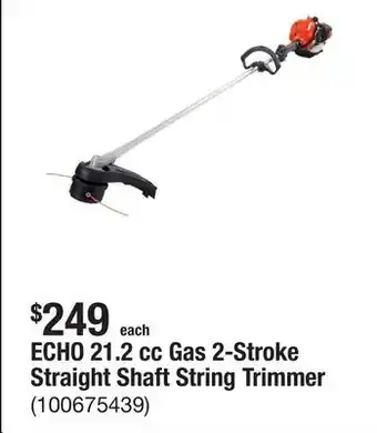The Home Depot ECHO 21.2 cc Gas 2-Stroke Straight Shaft String Trimmer offer