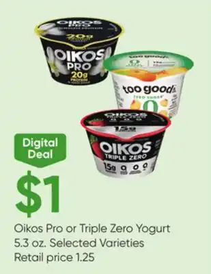 Stater Bros Oikos Pro or Triple Zero Yogurt offer