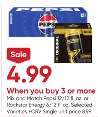 Stater Bros Pepsi 12/12 fl. oz. or Rockstar Energy 6/12 fl. oz offer