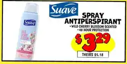 Ollie's SUAVE SPRAY ANTIPERSPIRANT offer