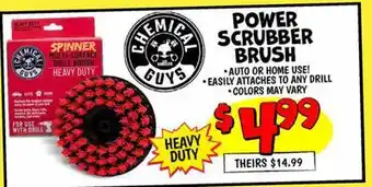 Ollie's CHEMICAL GUYS POWER SCRUBBER BRUSH offer