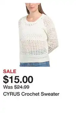 Marshalls CYRUS Crochet Sweater offer