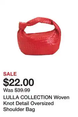 Marshalls LULLA COLLECTION Woven Knot Detail Oversized Shoulder Bag offer