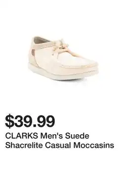 Marshalls CLARKS Men's Suede Shacrelite Casual Moccasins offer