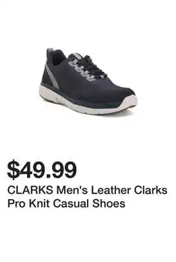 Marshalls CLARKS Men's Leather Clarks Pro Knit Casual Shoes offer