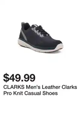 Marshalls CLARKS Men's Leather Clarks Pro Knit Casual Shoes offer