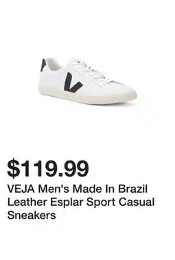 Marshalls VEJA Men's Made In Brazil Leather Esplar Sport Casual Sneakers offer