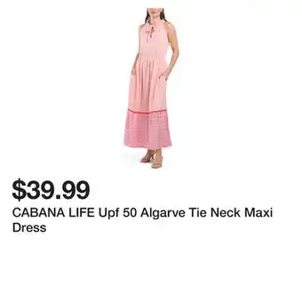 Marshalls CABANA LIFE Upf 50 Algarve Tie Neck Maxi Dress offer