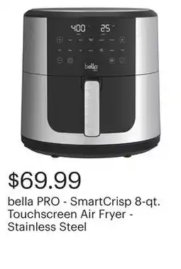 Best Buy bella PRO - SmartCrisp 8-qt. Touchscreen Air Fryer - Stainless Steel offer