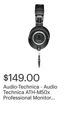 Best Buy Audio-Technica - Audio Technica ATH-M50x Professional Monitor Headphones - Black offer