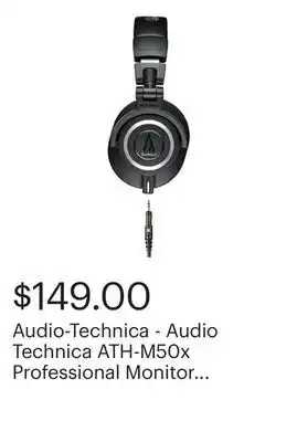 Best Buy Audio-Technica - Audio Technica ATH-M50x Professional Monitor Headphones - Black offer