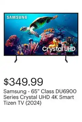 Best Buy Samsung - 65 Class DU6900 Series Crystal UHD 4K Smart Tizen TV (2024) offer