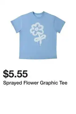 Five Below Sprayed Flower Graphic Tee offer
