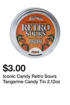 Five Below Iconic Candy Retro Sours Tangerine Candy Tin 2.12oz offer