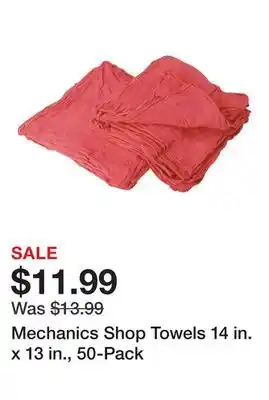 Harbor Freight Tools Mechanics Shop Towels 14 in. x 13 in., 50-Pack offer