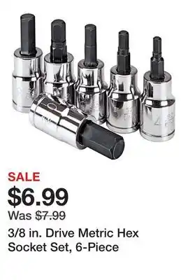 Harbor Freight Tools 3/8 in. Drive Metric Hex Socket Set, 6-Piece offer