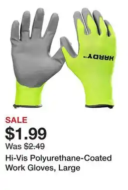 Harbor Freight Tools Hi-Vis Polyurethane-Coated Work Gloves, Large offer
