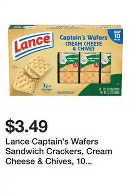 Wegmans Lance Captain's Wafers Sandwich Crackers, Cream Cheese & Chives, 10 Packs offer