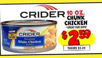 Ollie's CRIDER CHUCK CHICKEN offer