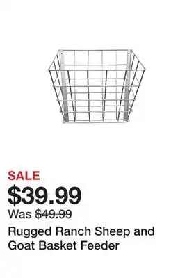 Tractor Supply Company Rugged Ranch Sheep and Goat Basket Feeder offer