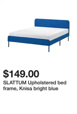 Ikea SLATTUM Upholstered bed frame, Knisa bright blue offer