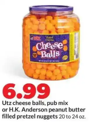 Hy-Vee Or h.k. anderson peanut butter filled pretzel nuggets offer