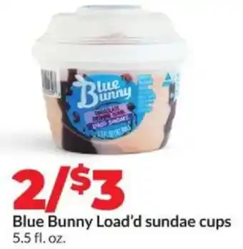 Hy-Vee Blue Bunny Load'd sundae cups offer