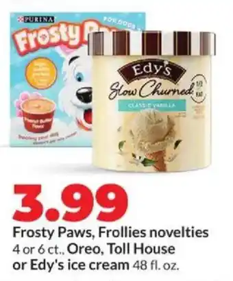 Hy-Vee Frosty Paws, Frollies novelties offer
