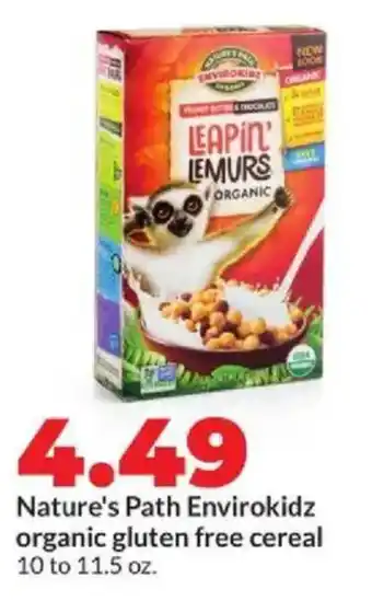 Hy-Vee Nature's Path Envirokidz organic gluten free cereal offer