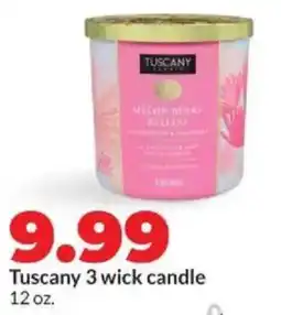 Hy-Vee Tuscany 3 wick candle offer