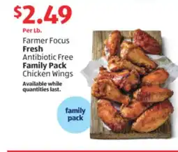 Aldi Farmer Focus Fresh Antibiotic Free Family Pack Chicken Wings offer