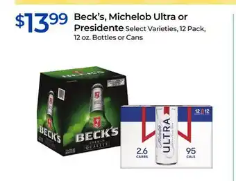 Rite Aid Beck's, Michelob Ultra or Presidente offer