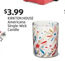 Aldi KIRKTON HOUSE Americana Single-Wick Candle offer