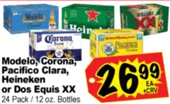 Superior Grocers Modelo Corona Pacifico Clara, Heineken or Dos Equis XX offer