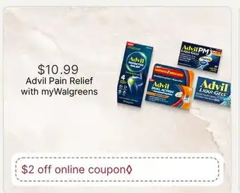 Walgreens Advil Pain Relief offer