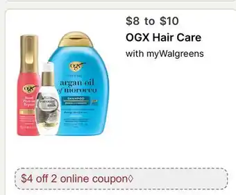 Walgreens OGX Hair Care offer