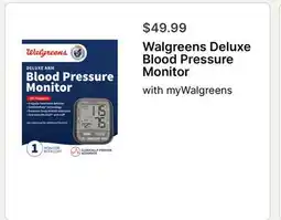 Walgreens Walgreens Deluxe Blood Pressure Monitor offer