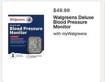 Walgreens Walgreens Deluxe Blood Pressure Monitor offer