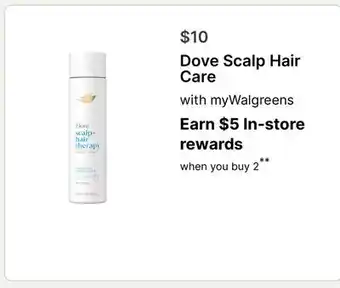Walgreens Dove Scalp Hair Care offer