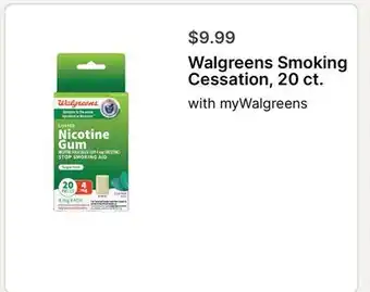 Walgreens Walgreens Smoking Cessation, 20 ct offer