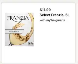 Walgreens Select Franzia 5L offer