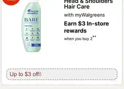 Walgreens Head & Shoulders Hair Care offer