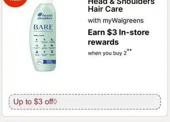 Walgreens Head & Shoulders Hair Care offer