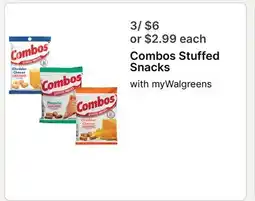 Walgreens Combos Stuffed Snacks offer