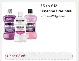 Walgreens Listerine Oral Care with myWalgreens offer